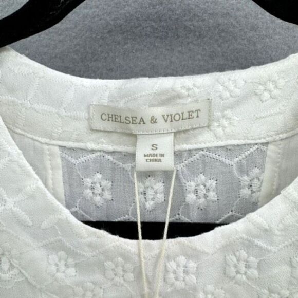 NWT Chelsea & Violet South of France White Ruffle Mini Dress - Picture 6 of 13